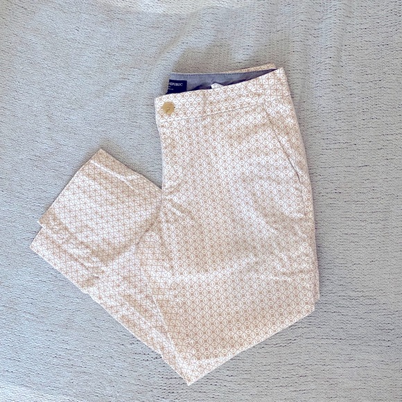 Pantalon Capri Banana Republic – Taille 4 – Bleu – Cordon De Serrage – Neuf